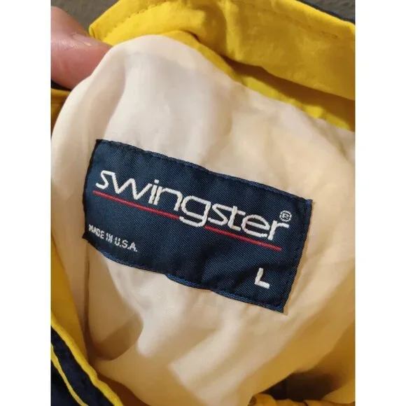 Vintage Swingster Auto Value Windbreaker Jacket 90s Car Parts Large - Picture 3 of 3